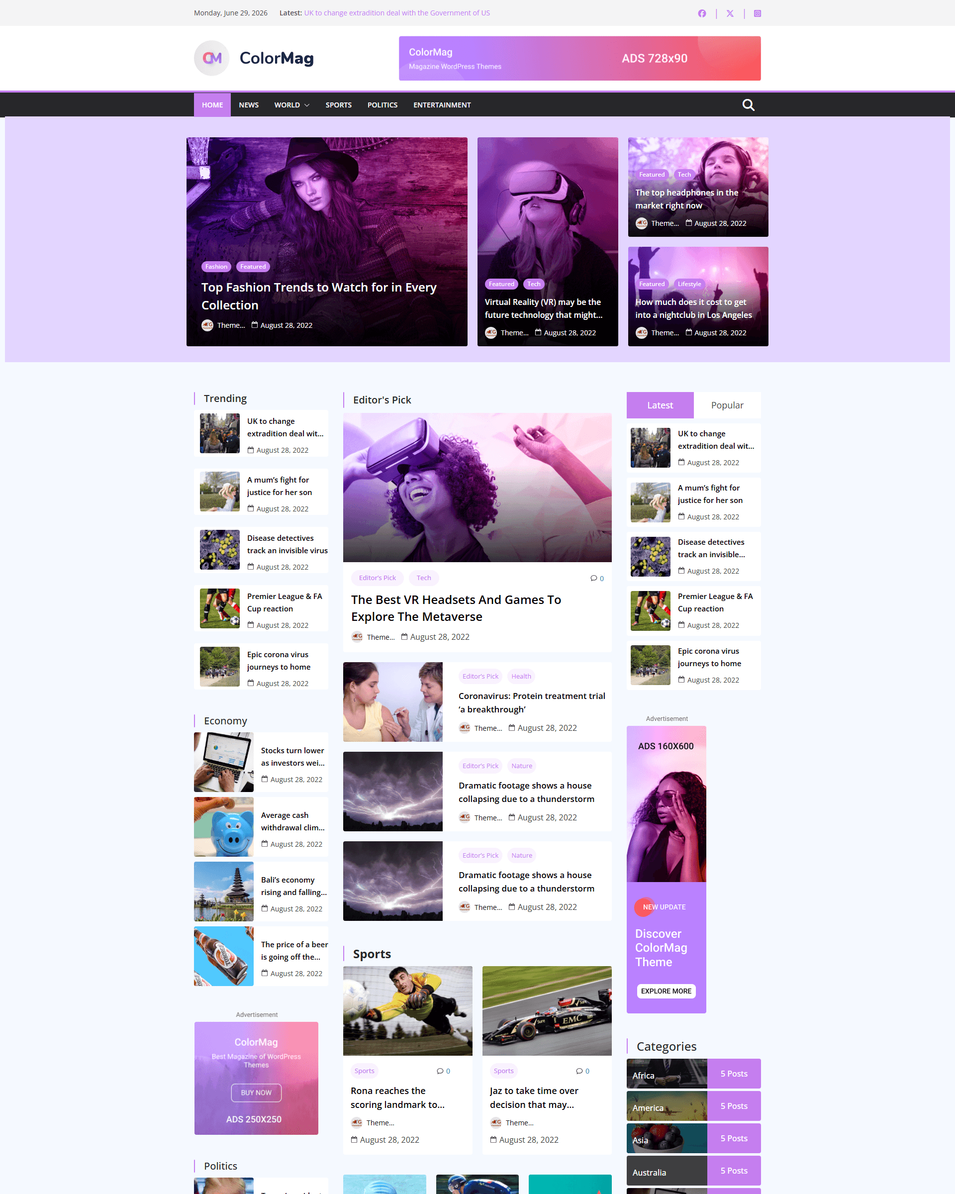 Magazine Blocks live demo